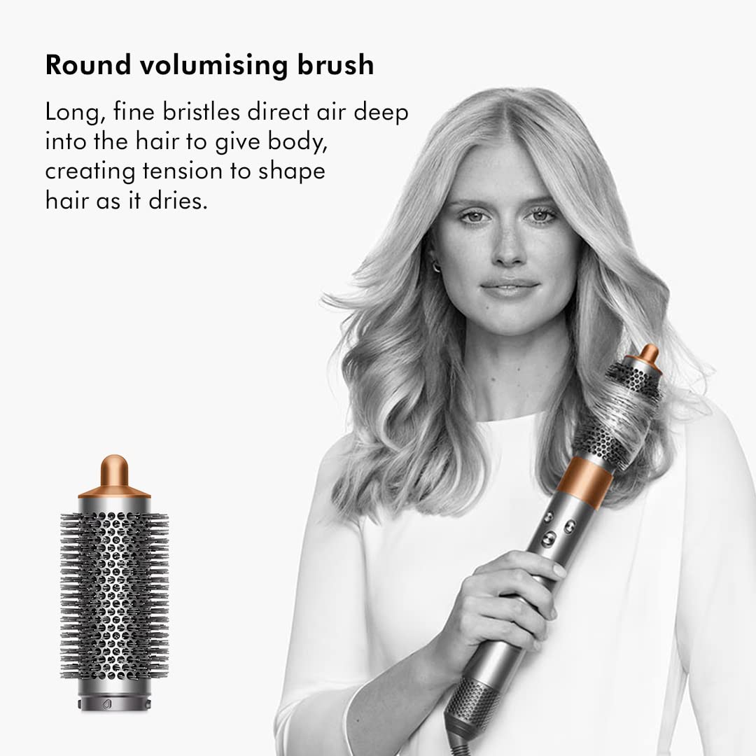 Dyson Airwrap 400706-01 with round volumising brush styling wavy hair