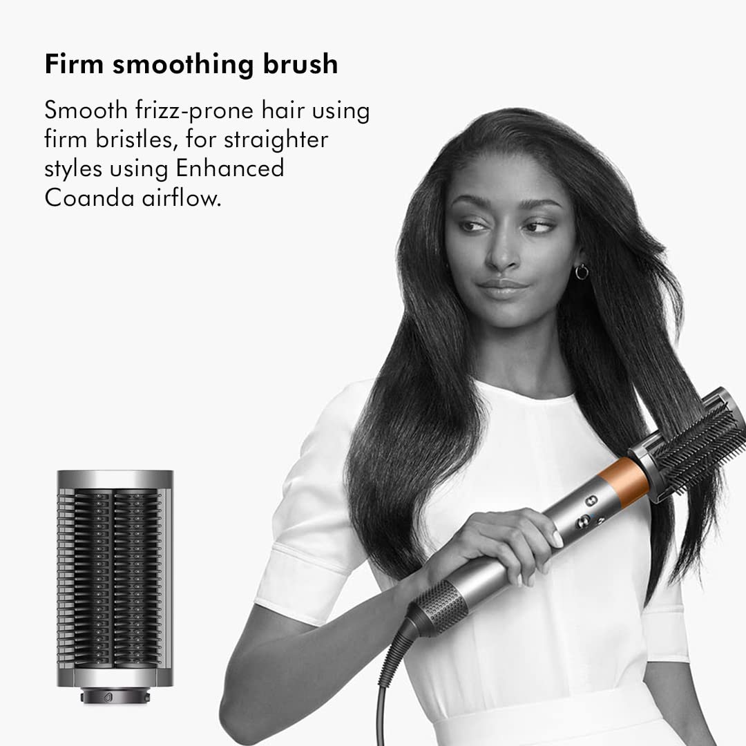 Dyson Airwrap 400706-01 with firm smoothing brush used on long straight hair