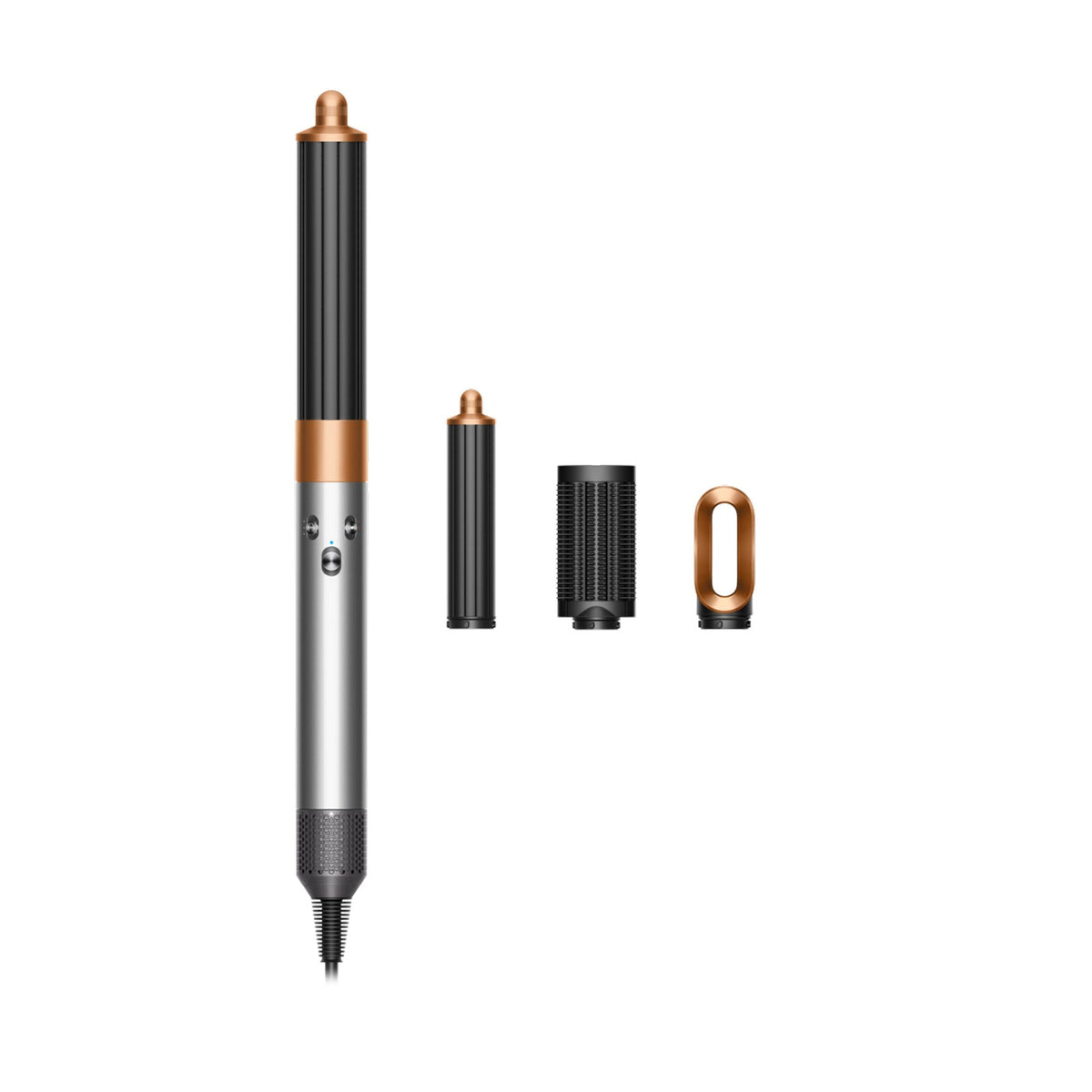Dyson Airwrap Origin 113162-01 Nickel/Copper styler body with 40 mm barrel, smoothing brush and fast dryer attachments