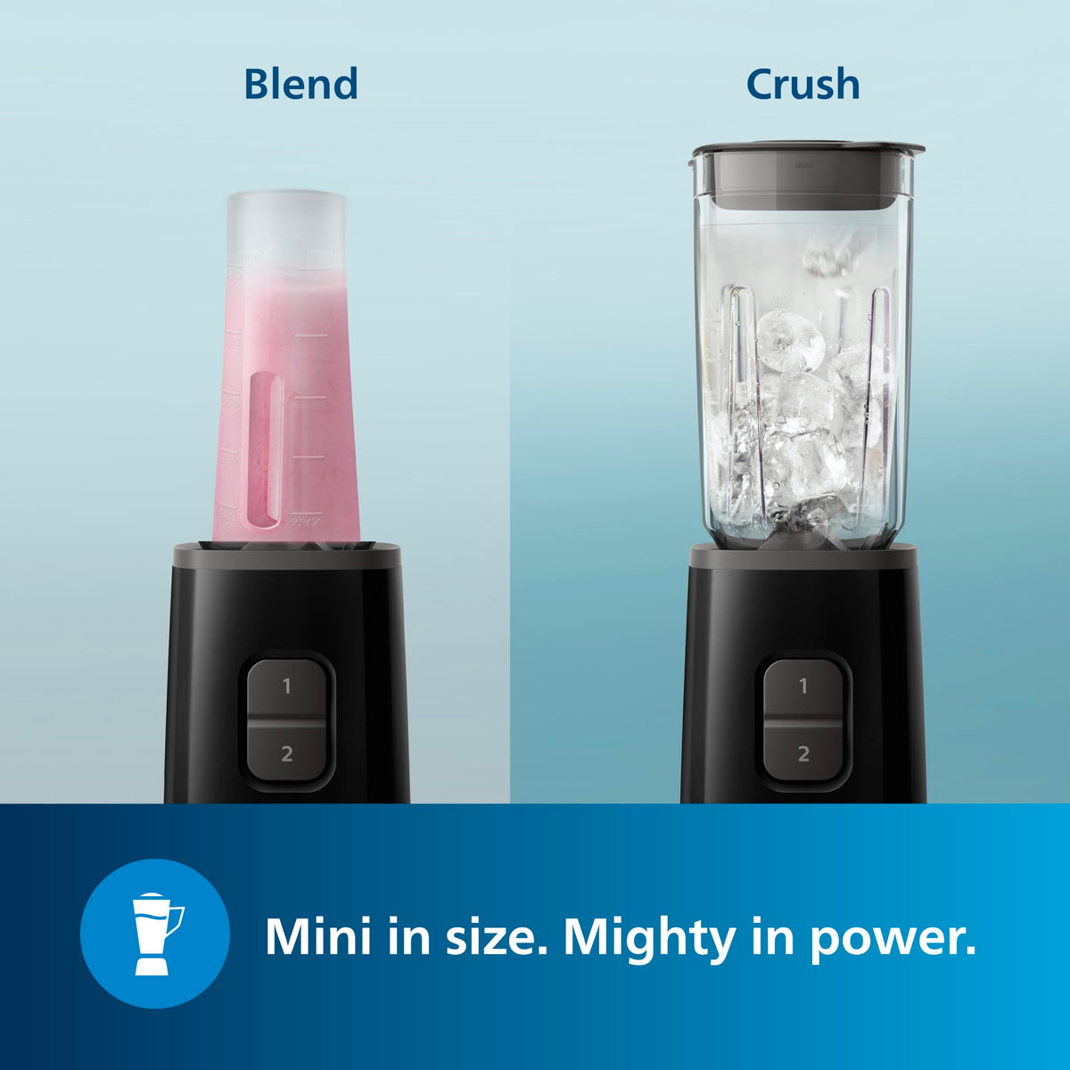 Philips HR2602/90 350 W Mini Blender with 2 Jars, Black