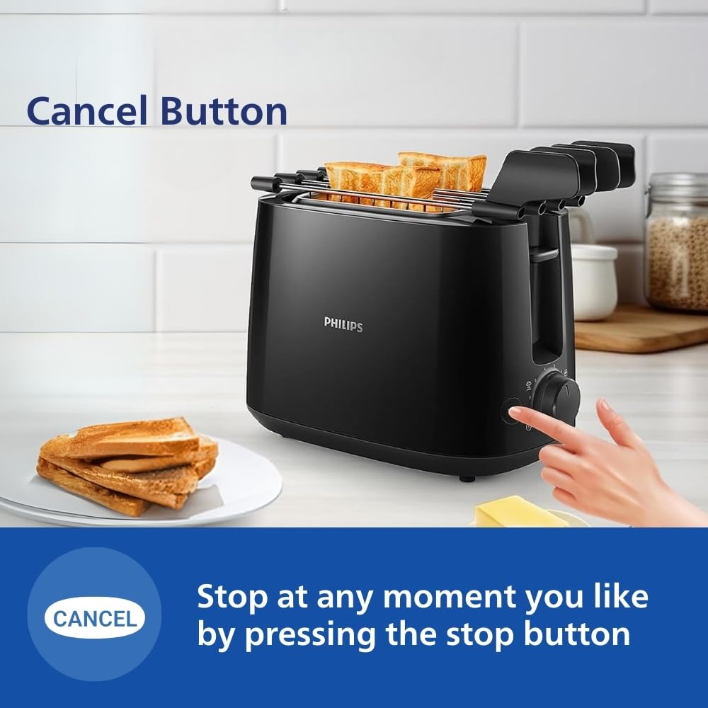 Philips HD2583/90 Daily Collection black 2-slot toaster, additional product image