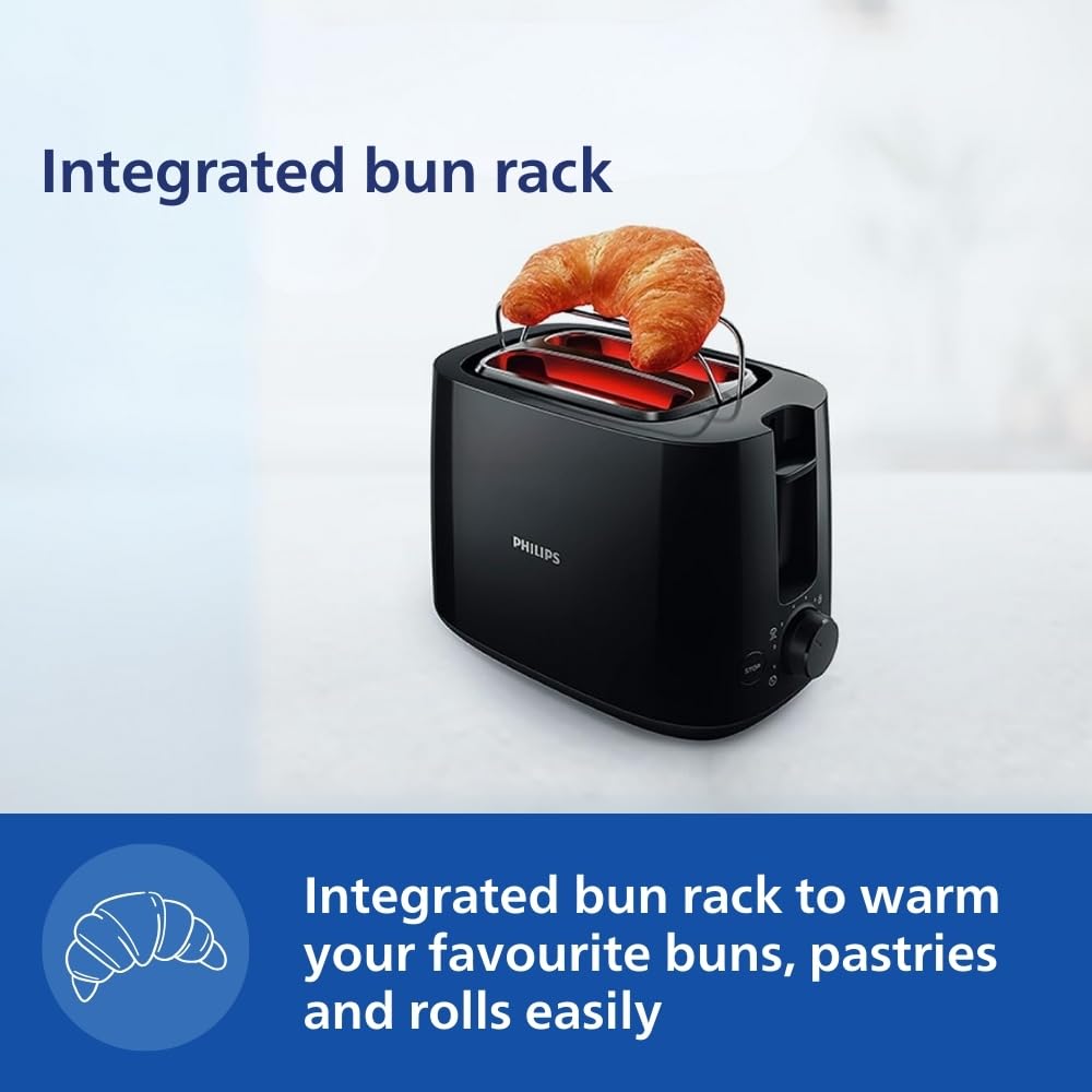 Philips HD2583/90 Daily Collection black 2-slot toaster, additional product image