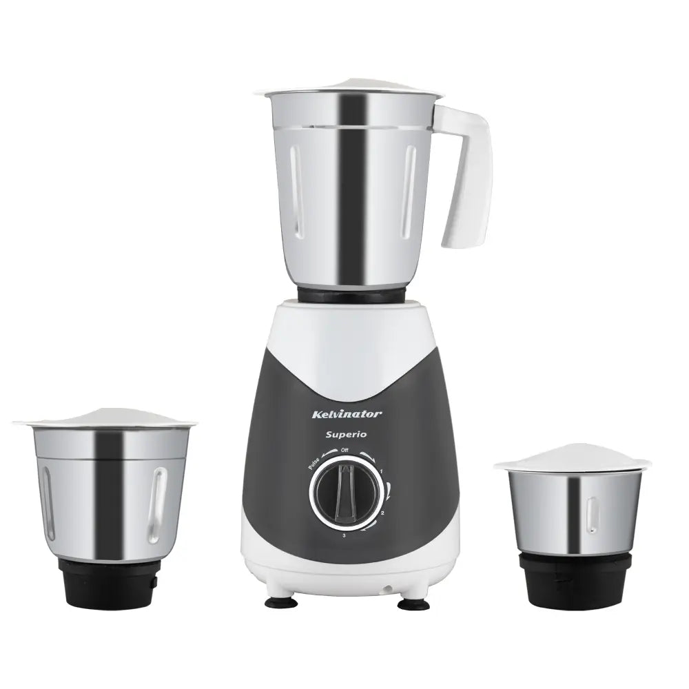 Kelvinator Superio250 Mixer Grinder KMG00250 3 Jars Stainless Steel