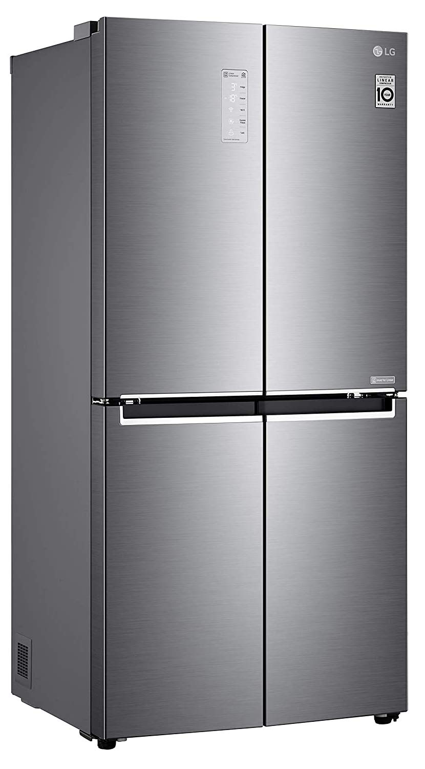 LG 594 L Frost-Free Inverter Linear Wi-Fi Side-By-Side Refrigerator (GC-B22FTLPL, Platinum Silver III, Hygiene Fresh+ | Door Cooling+)