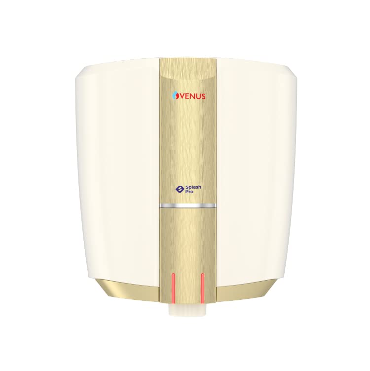 Venus Splash Pro Storage Water Heater (10 Litre, Ivory/Tuscan Gold)