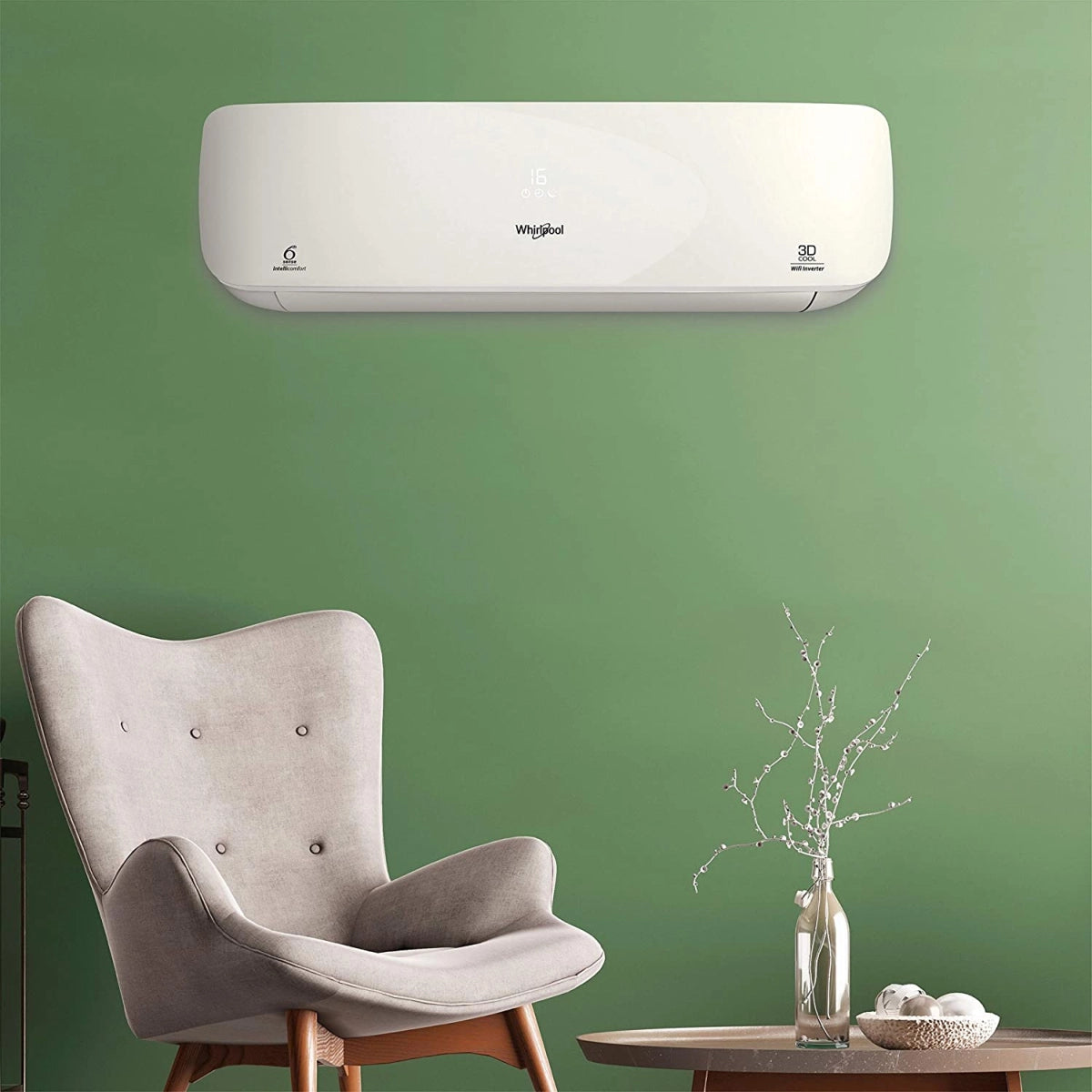 Whirlpool 1.0 Ton 3 Star Wi-Fi Inverter Split AC (Copper, 1.0T 3DCOOL WiFi Inverter 3S COPR, White)