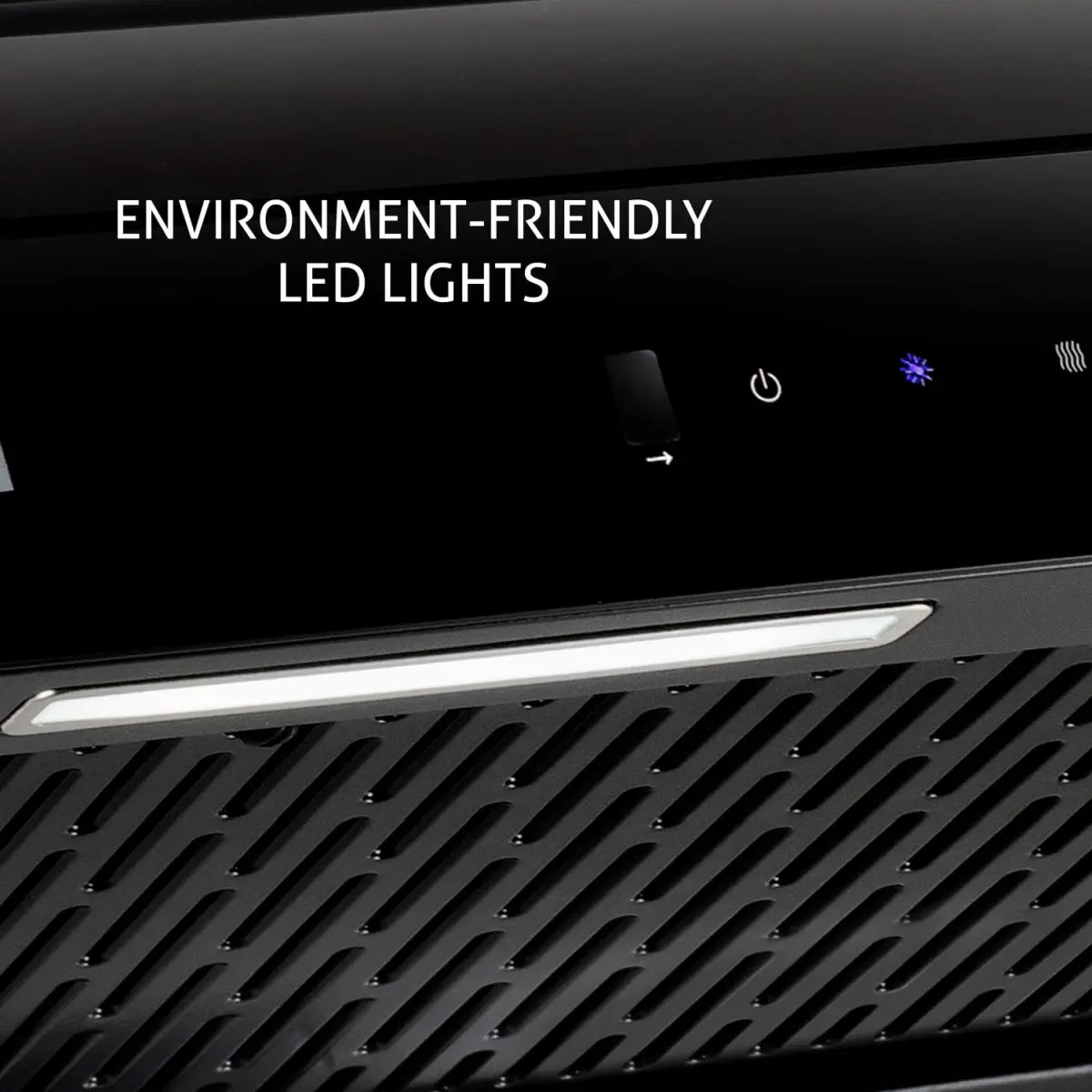 Glen Auto Clean 90cm, 1200 m3/h Glass Kitchen Chimney, Filter less with Motion Sensor- Black (6062 BL AC 90)
