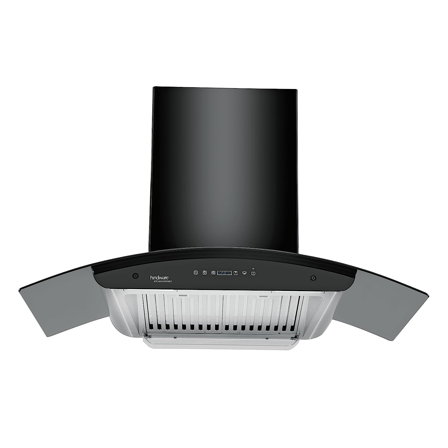Hindware Wall Mounted Auto Clean 90 cm 1200 m3/h Black Chimney ( TREVO BLK 90 )
