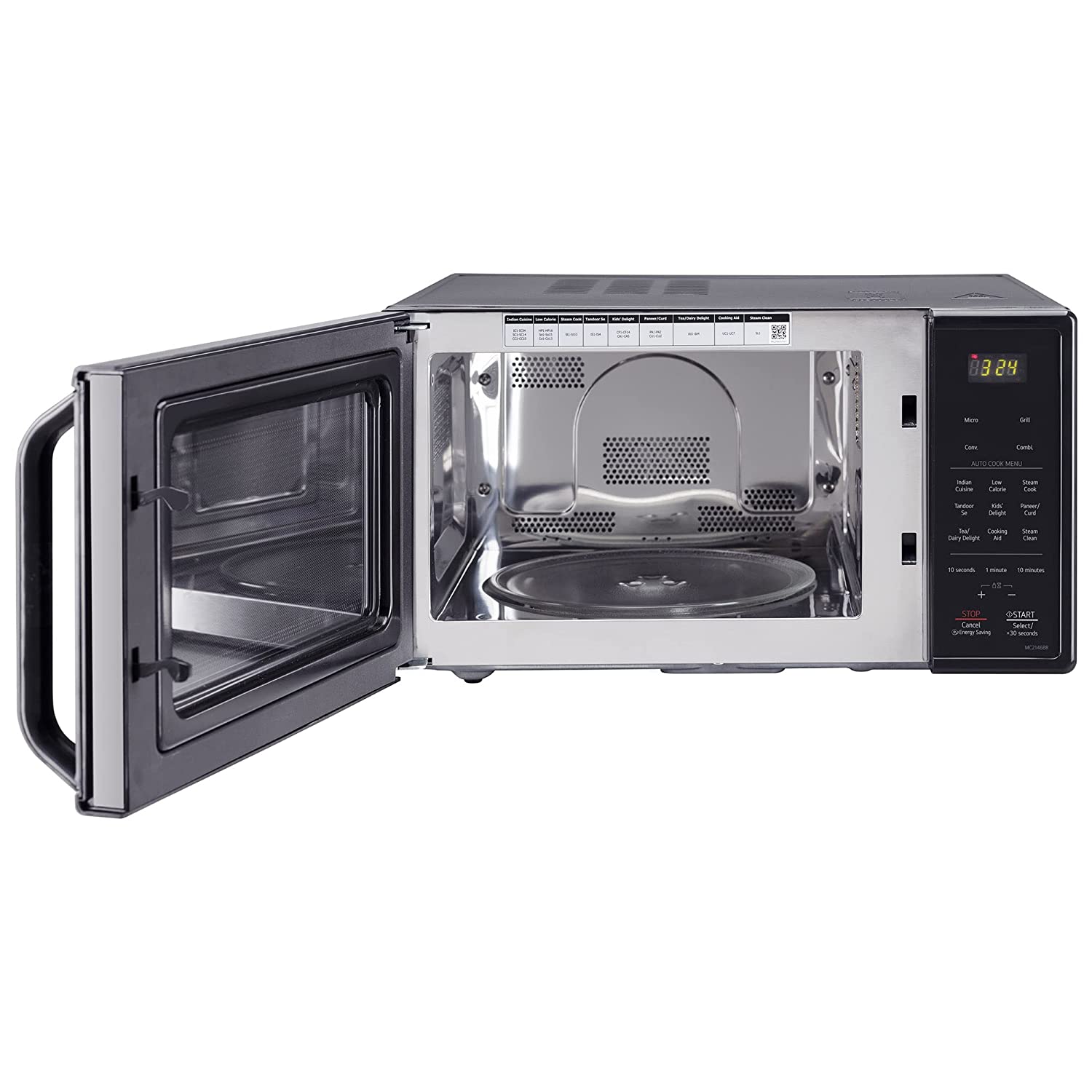 LG MC2146BR 21L Convection Microwave Oven: Black Diet Fry Feature