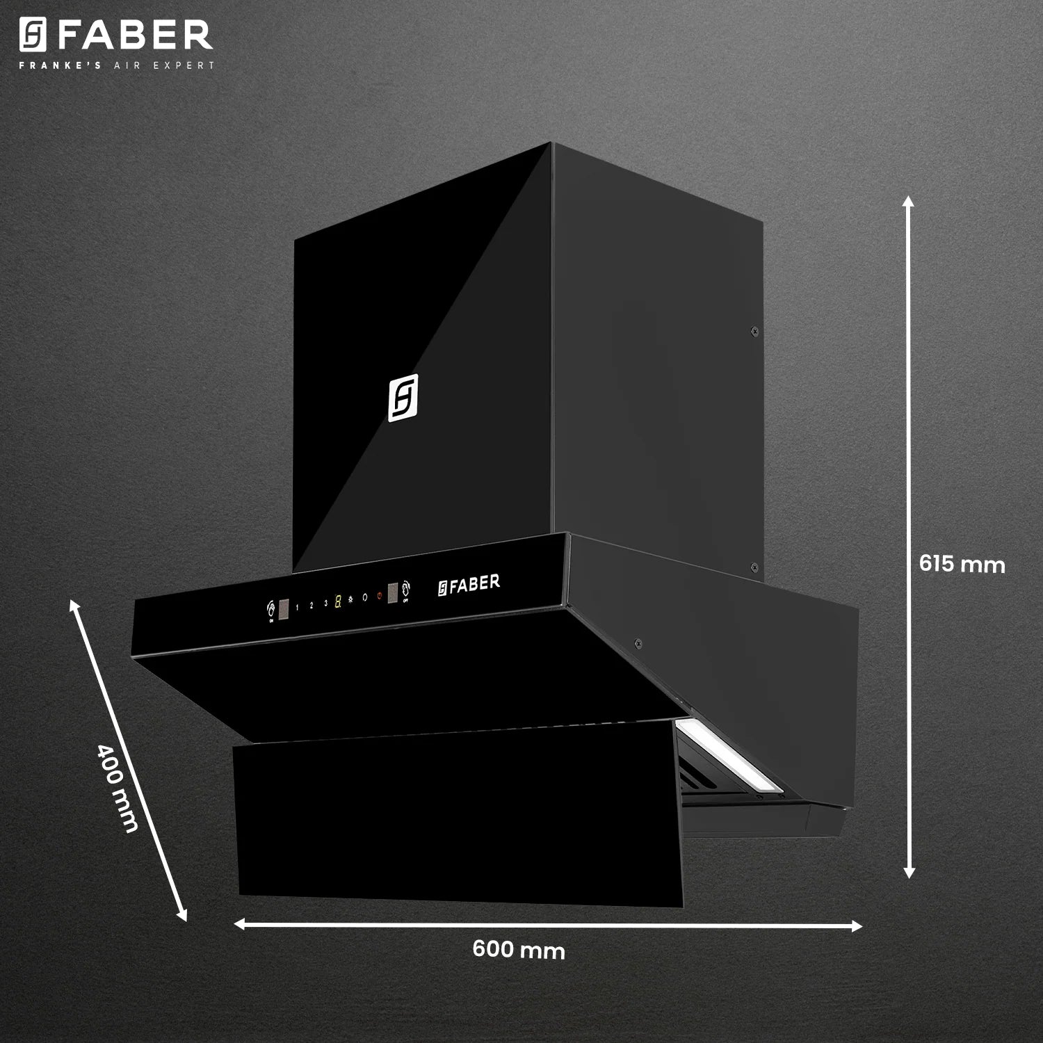 Faber Chimney LAUREN IN HC SC FL BK 90