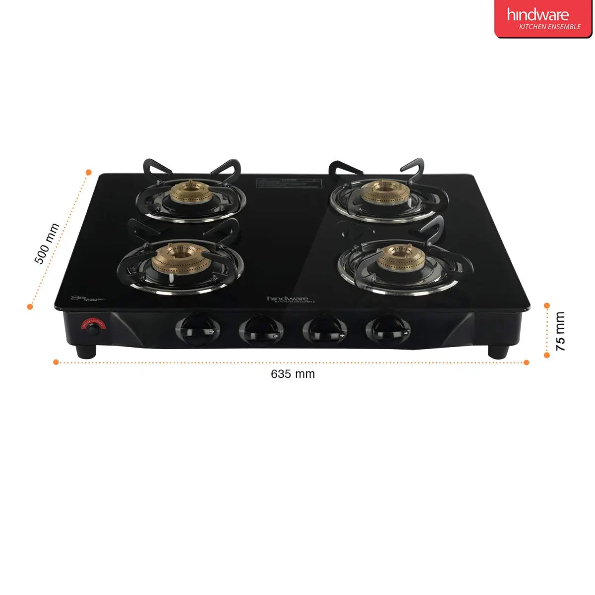 Hindware Armo GL 4B AI குக்டாப் (கருப்பு)