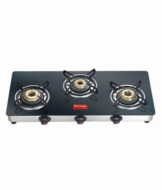 Prestige Marvel Plus GTM 03 L SS Glass Manual Gas Stove 40179