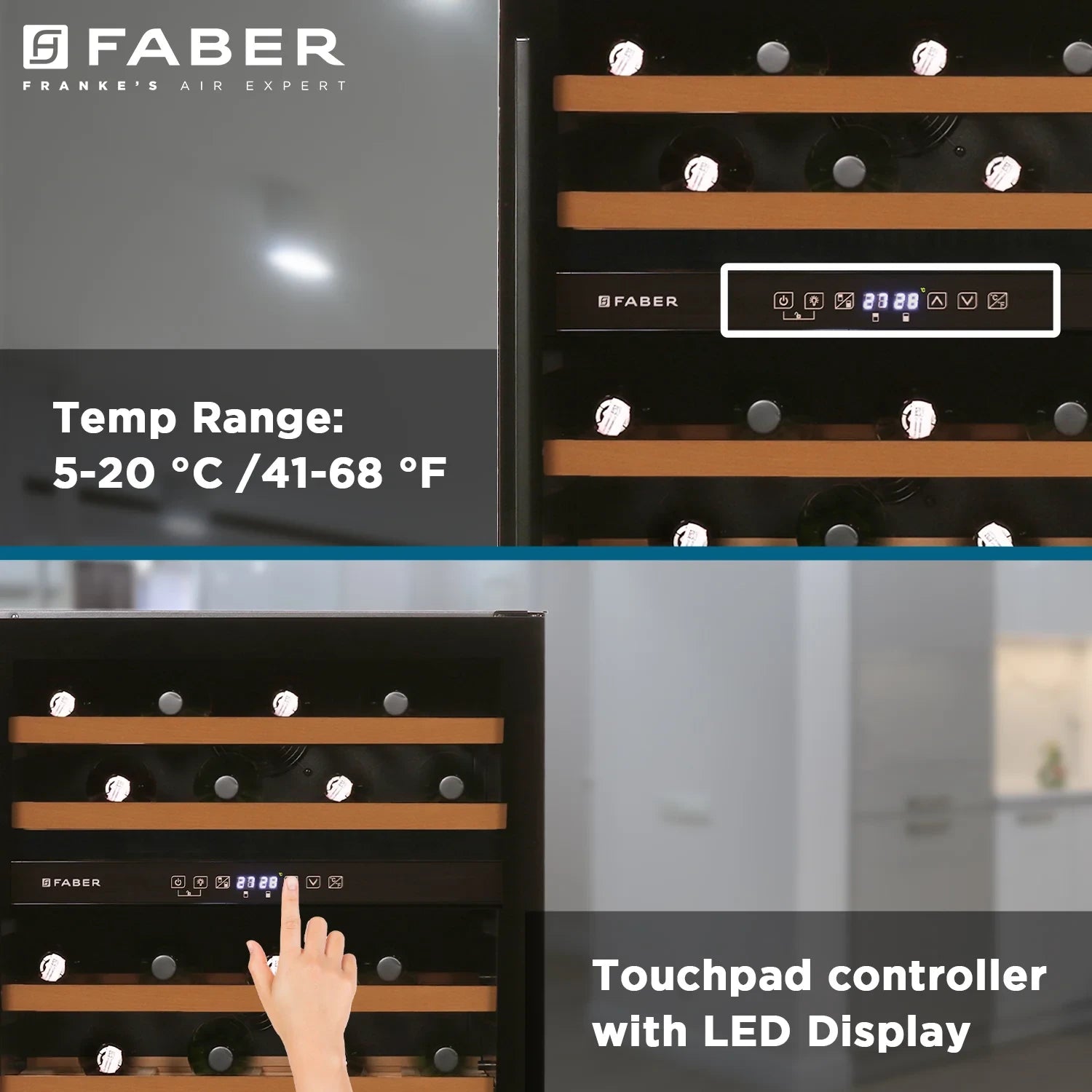 Faber Freestanding/ Built In wine cooler FWC JCF-145S Black