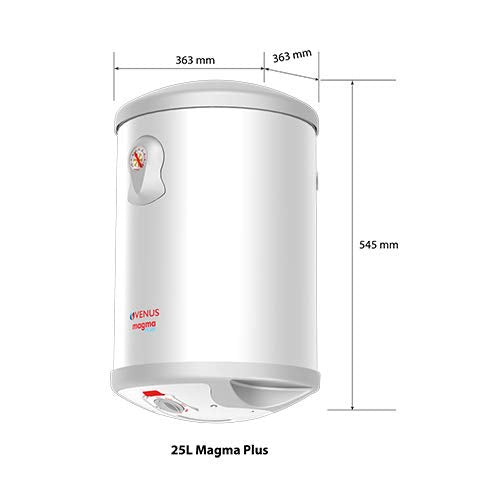 Venus Magma Plus 25GV 25-Litre Storage Water Heater (White,BEE Star Rating - 4 Stars)