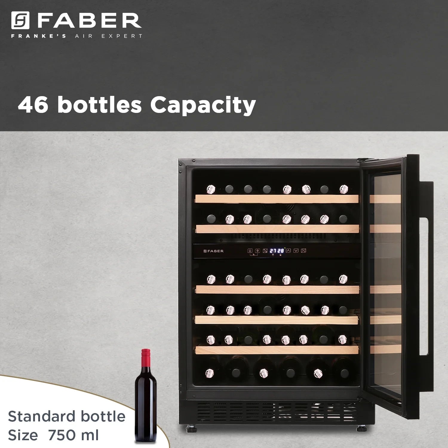 Faber Freestanding/ Built In wine cooler FWC JCF-145S Black