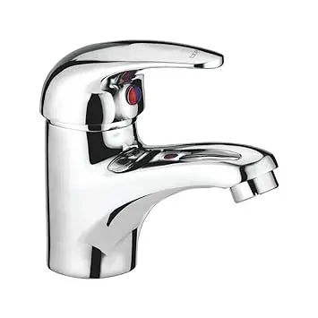 Cera Platinum F1001451 Brass Single Lever Basin Mixer (Silver)