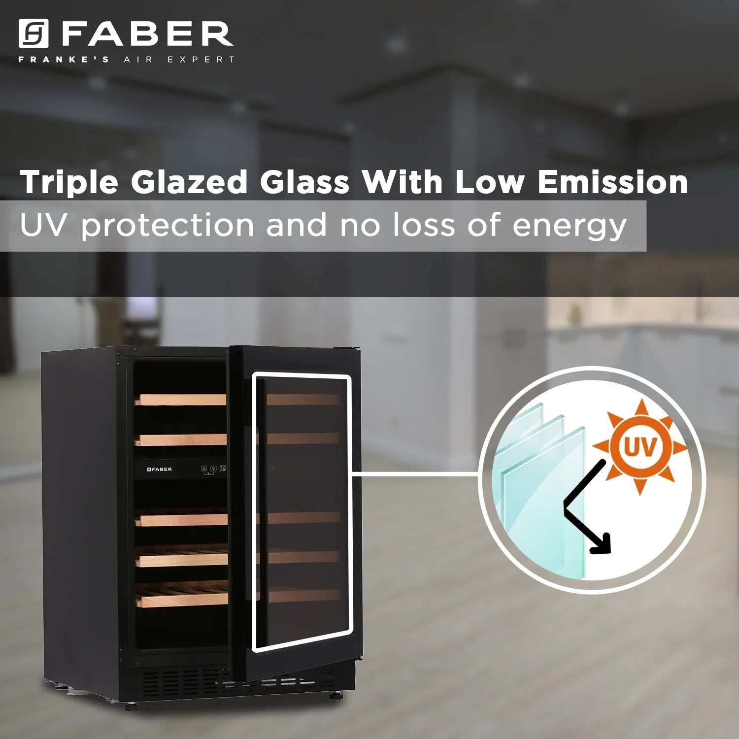 Faber Freestanding/ Built In wine cooler FWC JCF-145S Black