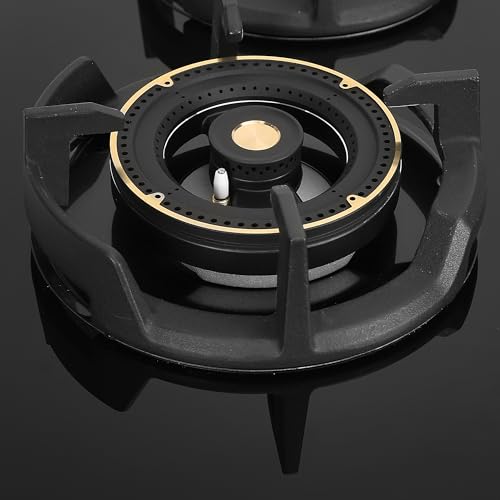 Faber 70cm 4 Burner Hob | Auto Electric | Built-In or Hobtop | Brass Burners | Cast Iron Pan Support | Glass Finish | Metal Knobs | Warranty 5 Years on Glass and Valves | HOB EXPERIA HT704 AL