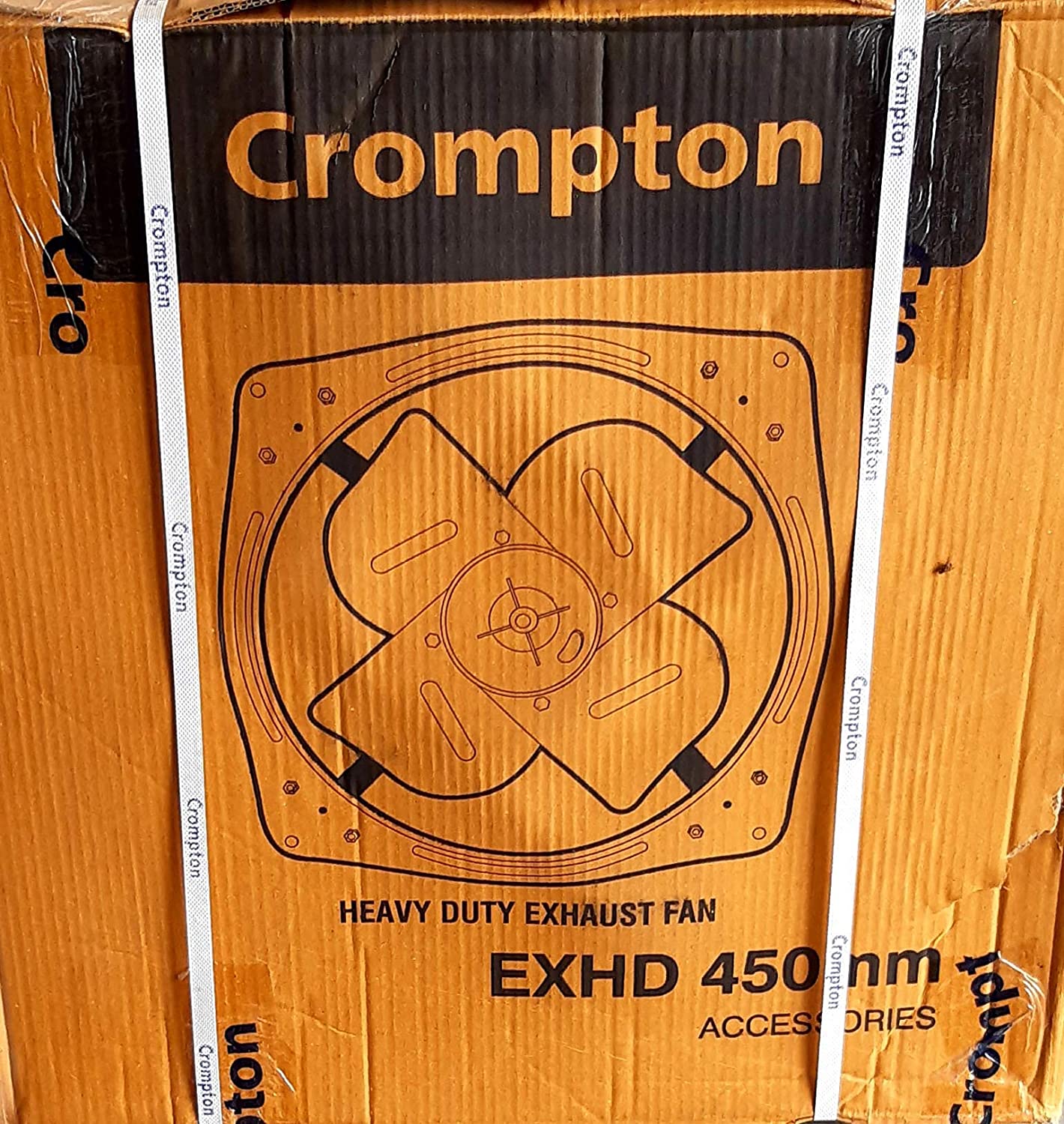 Crompton Greaves 450mm 18-inch 1400 Rpm Exhaust Fan (Complete Accessories), Grey