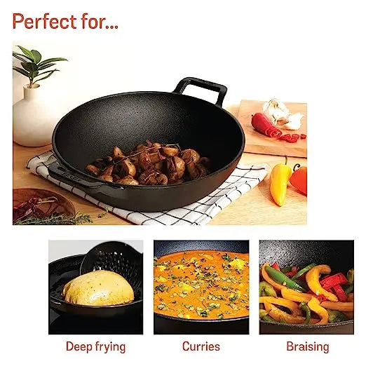 Meyer Deep Frying Kadai 48700 24cm Black