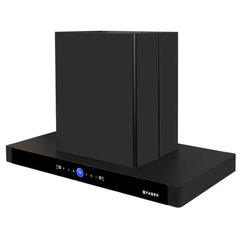 Faber BLOOM BLDC SC FL BK IN 90 Island Chimney - Sleek & Efficient Kitchen Ventilation