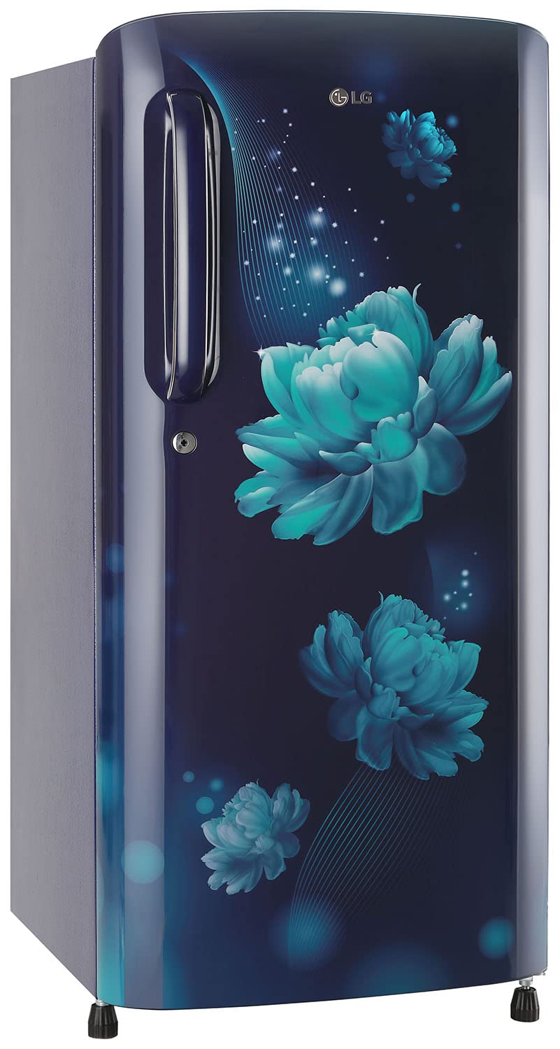LG 185 L 3 Star Direct-Cool Single Door Refrigerator (GL-B201ABCD, Blue Charm, Fast Ice Making, Gross Volume- 190 L)