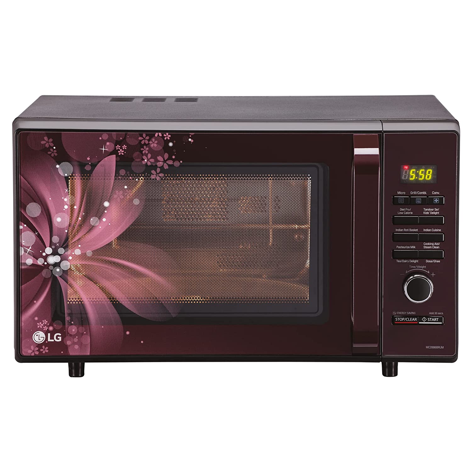 LG 28 L Convection Microwave Oven (MC2886BRUM, Black)