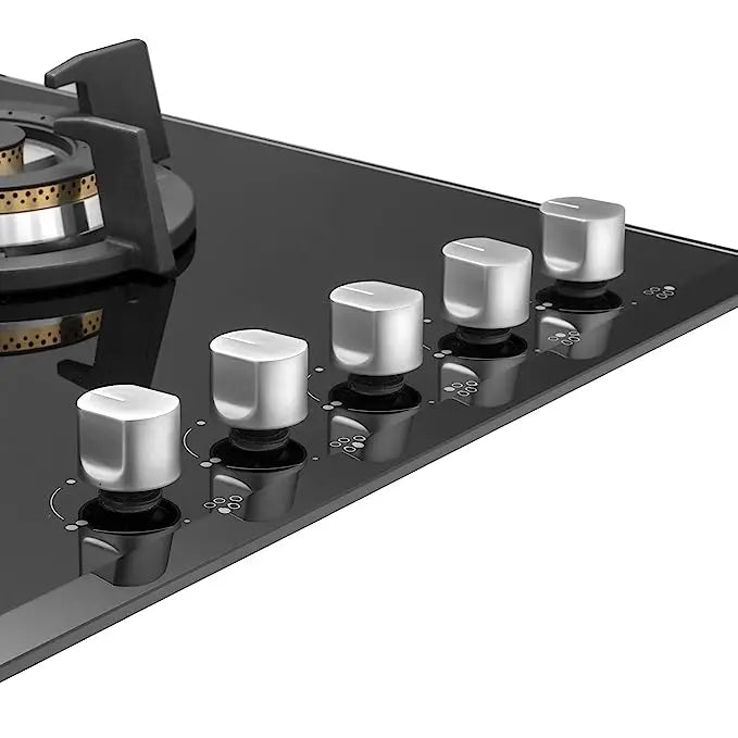 Kaff KH 86 BR 53 | Powerful Brass Burners | Auto Ignition | Cast Iron Grills | Metal Knobs | Built in Hob