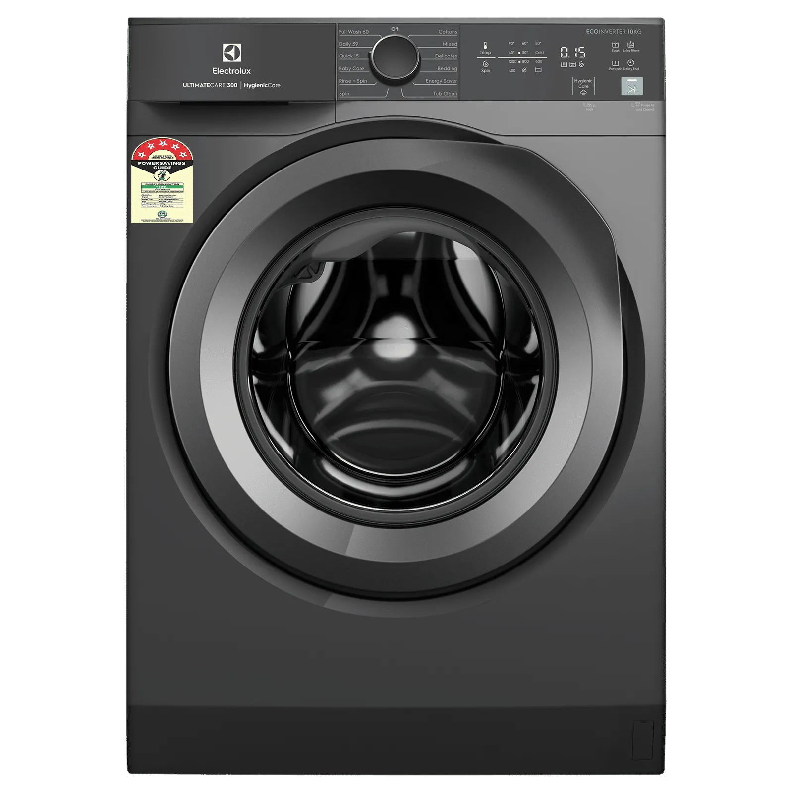 Electrolux EWF1024M3SB UltimateCare 300 Inverter Front Load Washer - HygienicCare, Dark Silver
