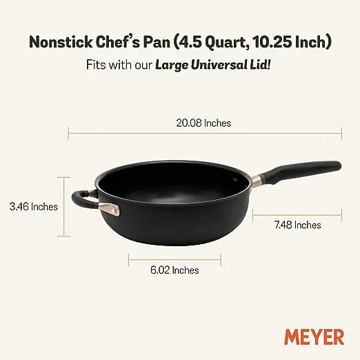 Meyer Accent Series Non-stick Chef's Pan Gas and Induction Base 81217 26cm Matte Black