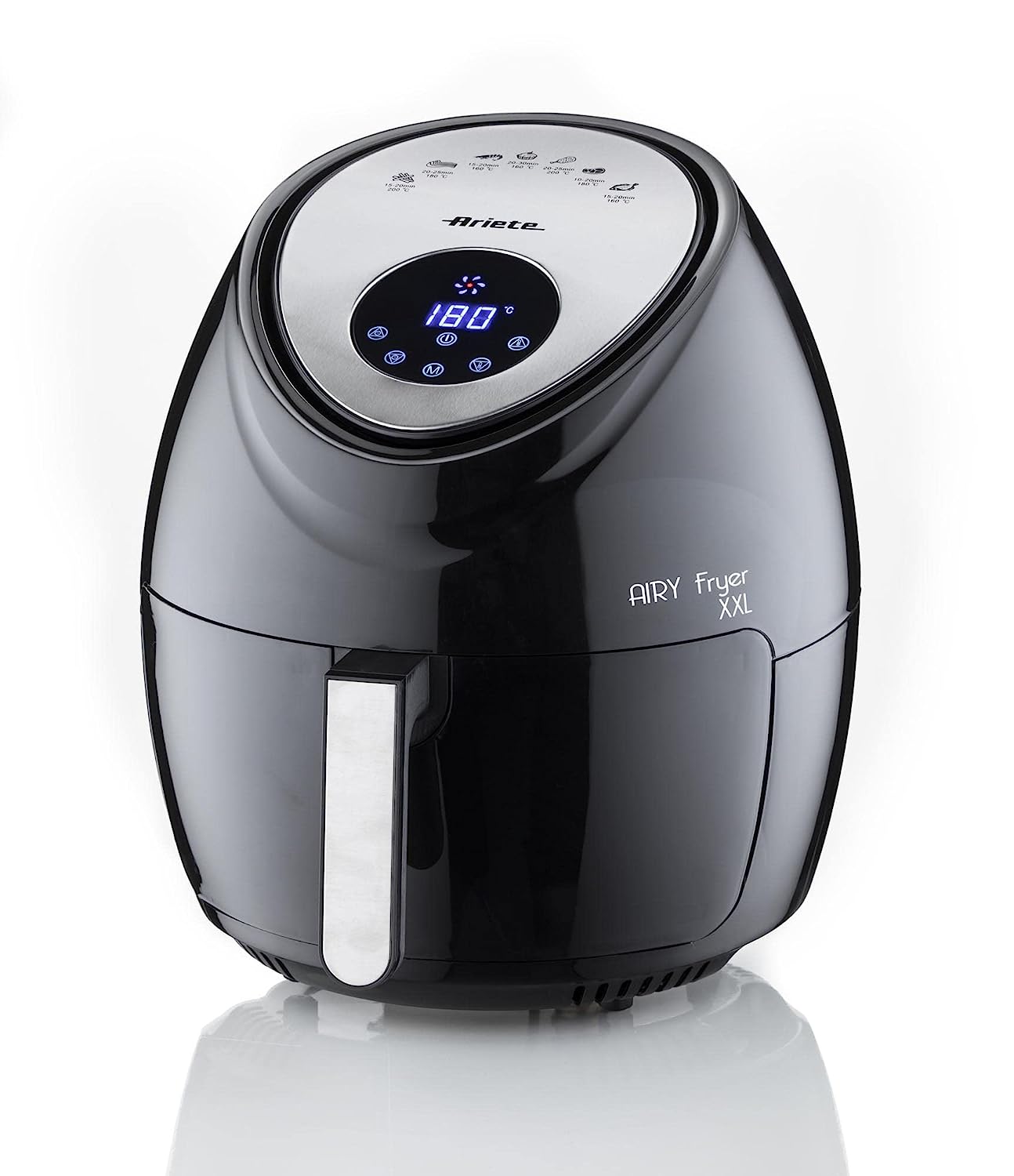 Ariete 4618, Airfryer max XXL, Air Fryer, 5.5 Liters, Fries Without Oil 2.5 kg of Chips, 1800 Watt, Black