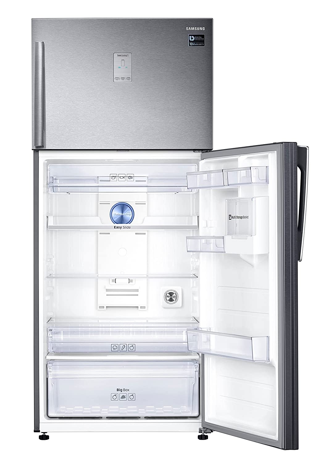 Samsung 551L 2 Star Frost-Free Double Door Digital Inverter Refrigerator (RT56B6378SL/TL, Steel, 2022 Model)