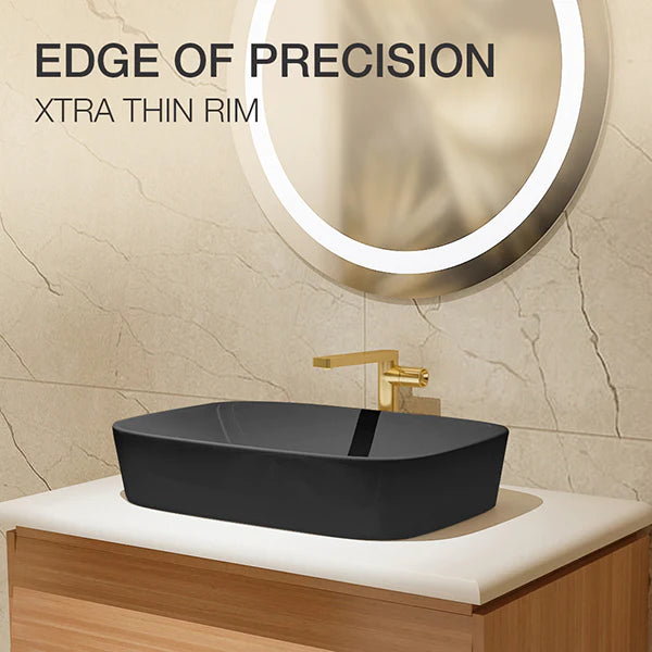kohler K-21226IN-HG1 600mm edge vessel basin without faucet hole in thunder grey