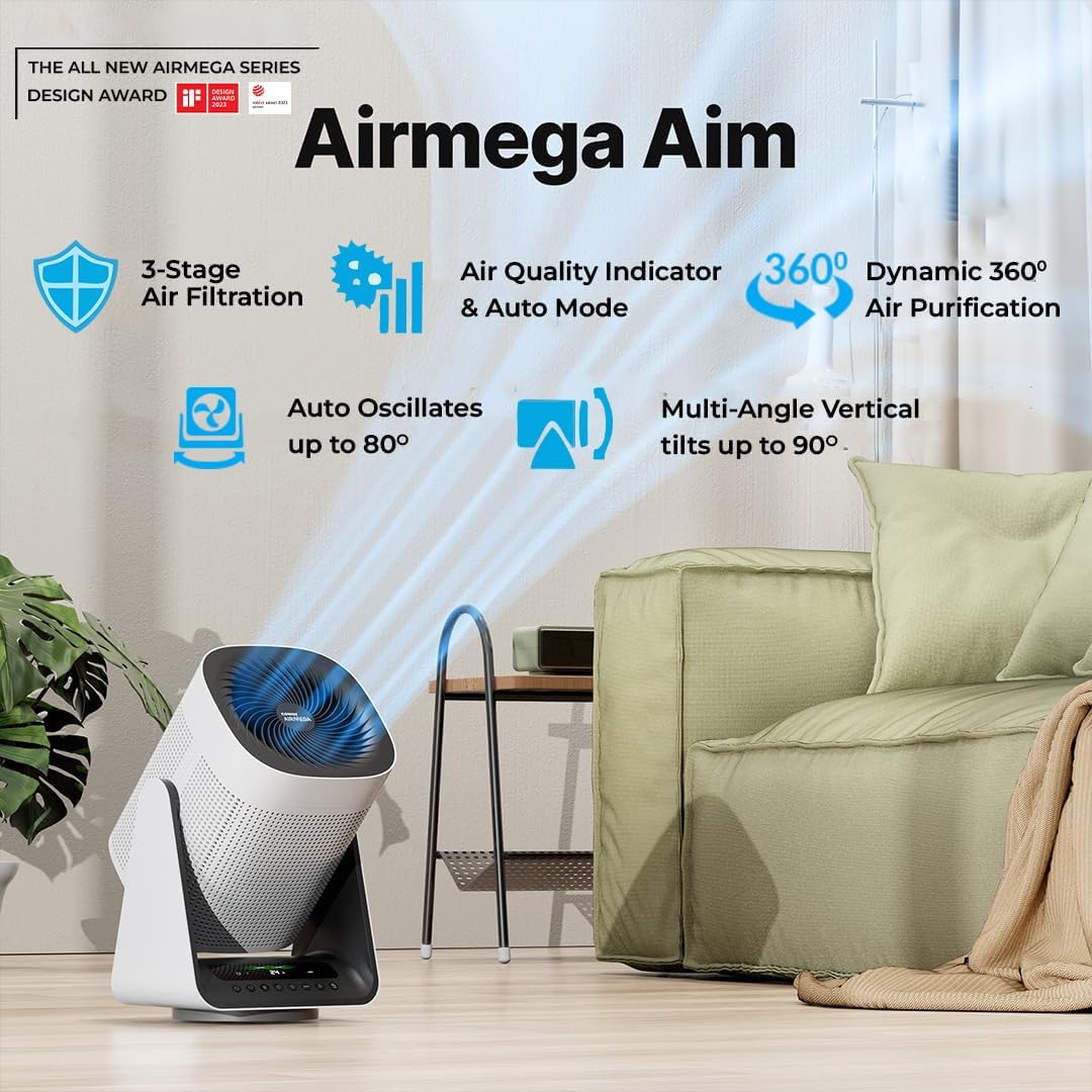 Coway Airmega AP-0623B Air Purifier: Cleans 355 Sq.Ft, Longest Filter Life 8500Hrs