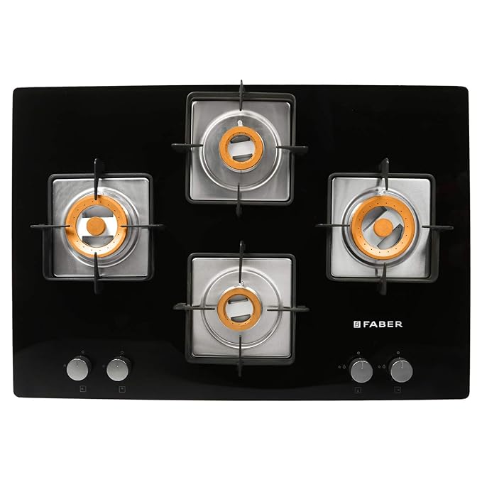 Faber 75 cm Hobtop 4 Burner, Auto Ignition (HOB HTG 754 CRS BR CI)