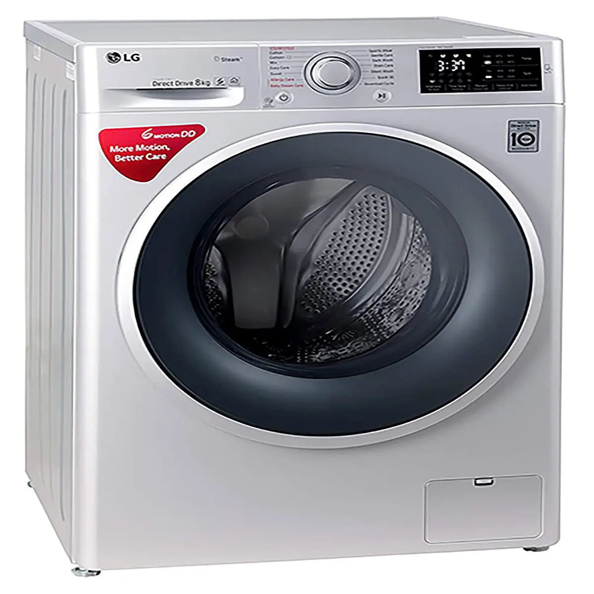 LG 8.0 Kg Inverter Fully-Automatic Front Loading Washing Machine (FHT1208SNL, Luxury Silver)