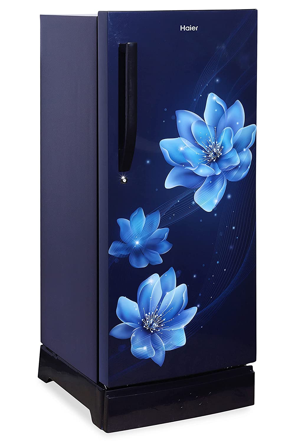 Haier 195L 5 Star with Inverter Direct-Cool Single Door Refrigerator (HED-20FMM -Marine Peony) With Base Drawer