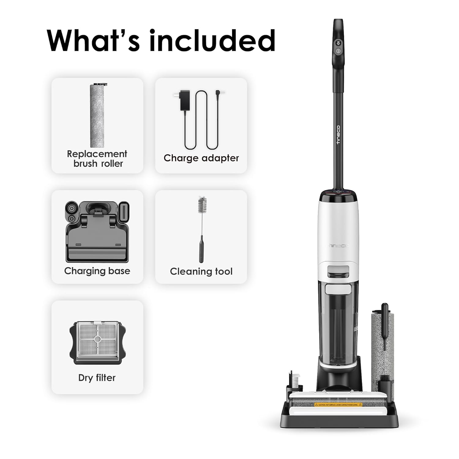 Tineco Floor ONE S7 Steam Cordless Wet Dry Vacuum Cleaner, 3-in-1 Steam Mop & Vacuum, Floor Washer for Sticky Mess Clean Up