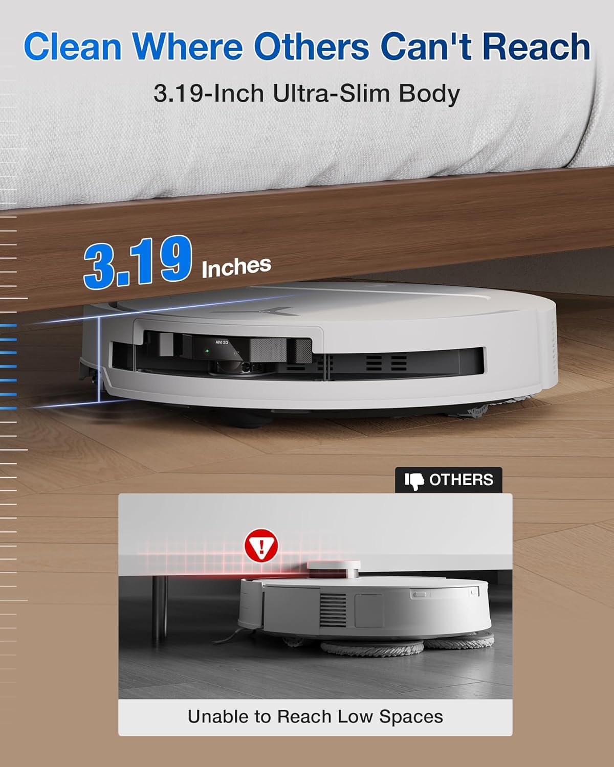 ECOVACS Deebot T50 PRO: 2-in-1 Robot Vacuum & Mop, 15000 Pa Suction, 6400 Mah Auto Wash
