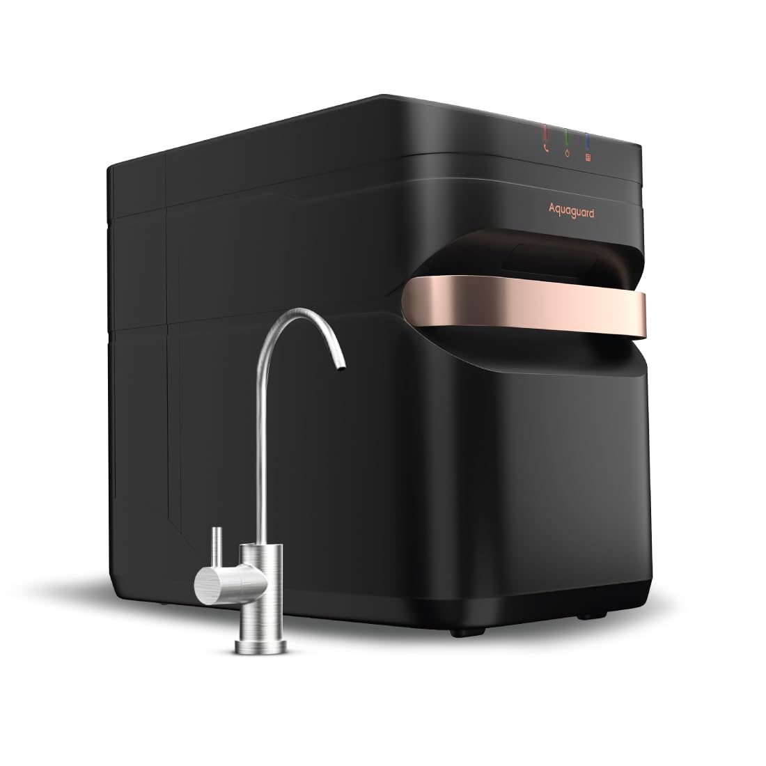 Aquaguard Designo NXT 9-Stage Under The Counter Water Purifier | Active Copper+RO+UV Tech | Taste Adjuster | 7L Storage | Inbuilt Pressure Pump | Suitable for Tanker, Borewell & Municipal Wat