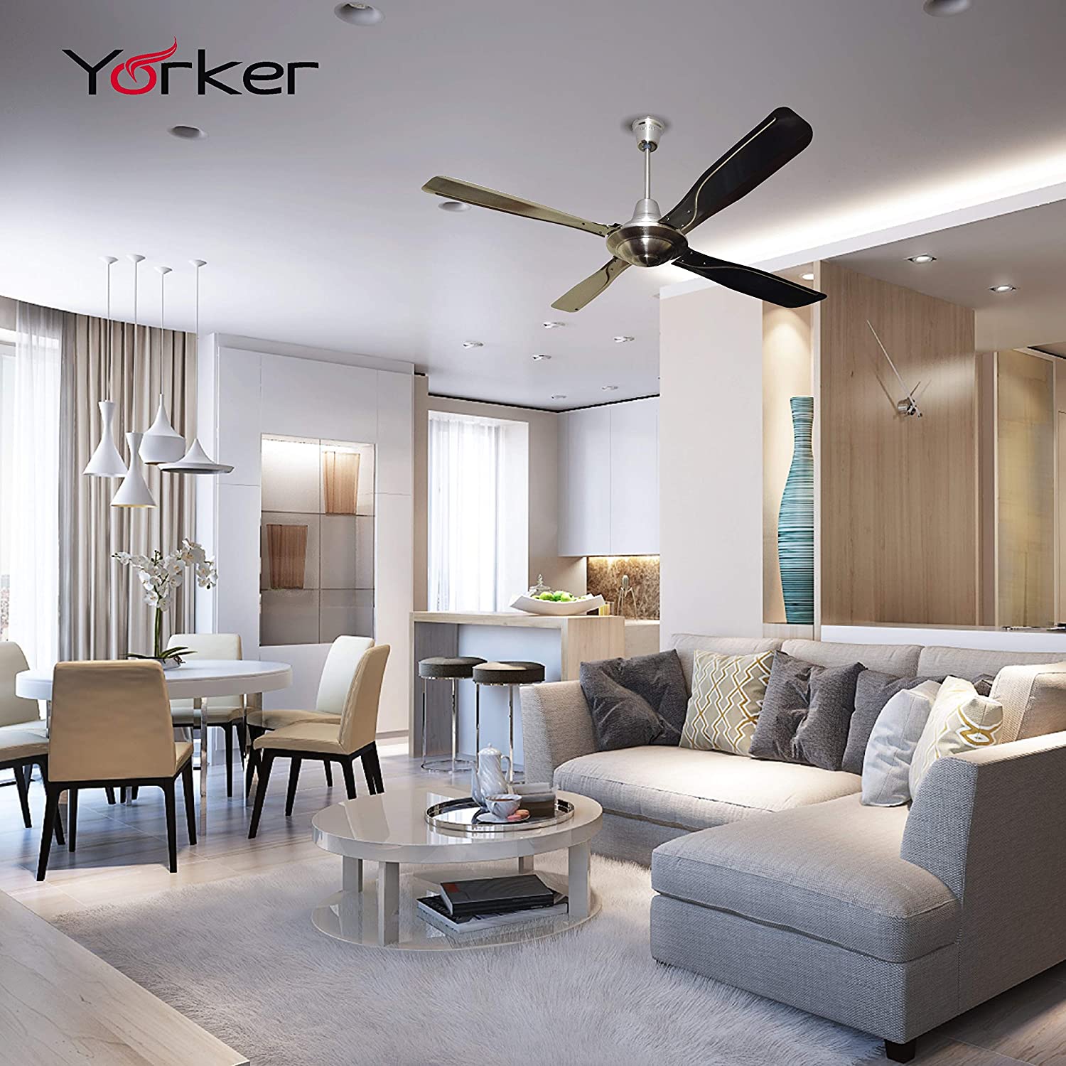 Havells Yorker 1320mm Ceiling Fan Brushed Nickel