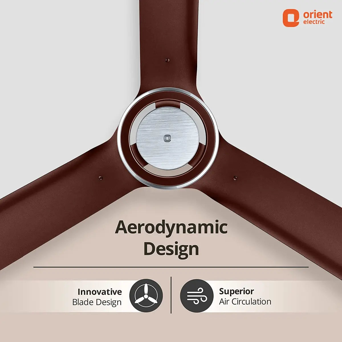 Orient Electric I Float 1200mm 32W Intelligent BLDC Ceiling Fan for Home  BLDC Ceiling Fan  (Brown)