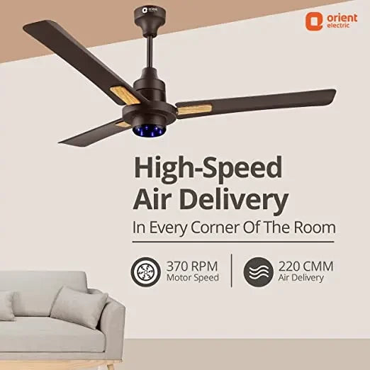 Orient fan I Tome Plus 1200mm BLDC Energy Saving 5 Star Rated Smoke Brown
