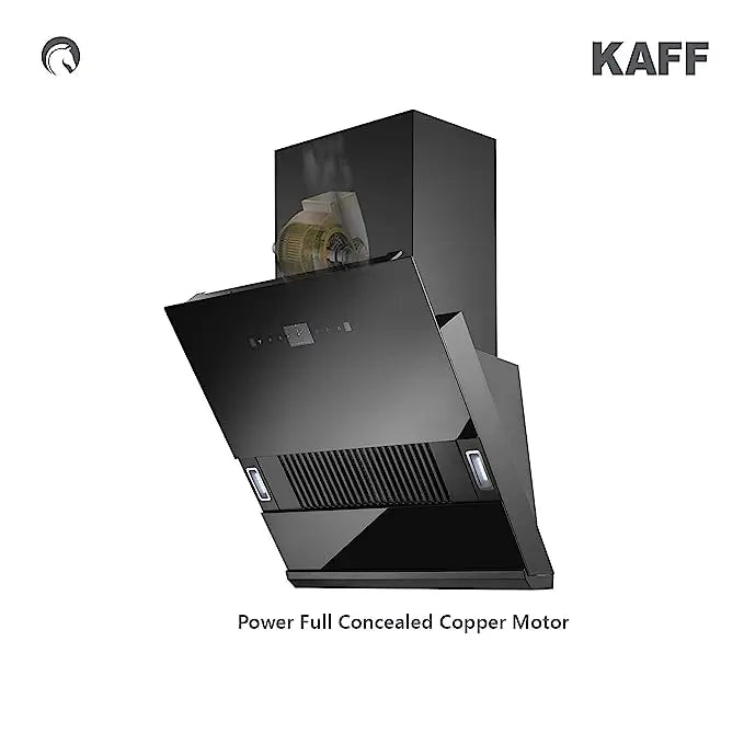 KAFF HAWK DHC 60 Chimney | Filter-Less + Dry Heat Auto Clean Technology | Automatic Slide Open Glass Panel | Gesture Control