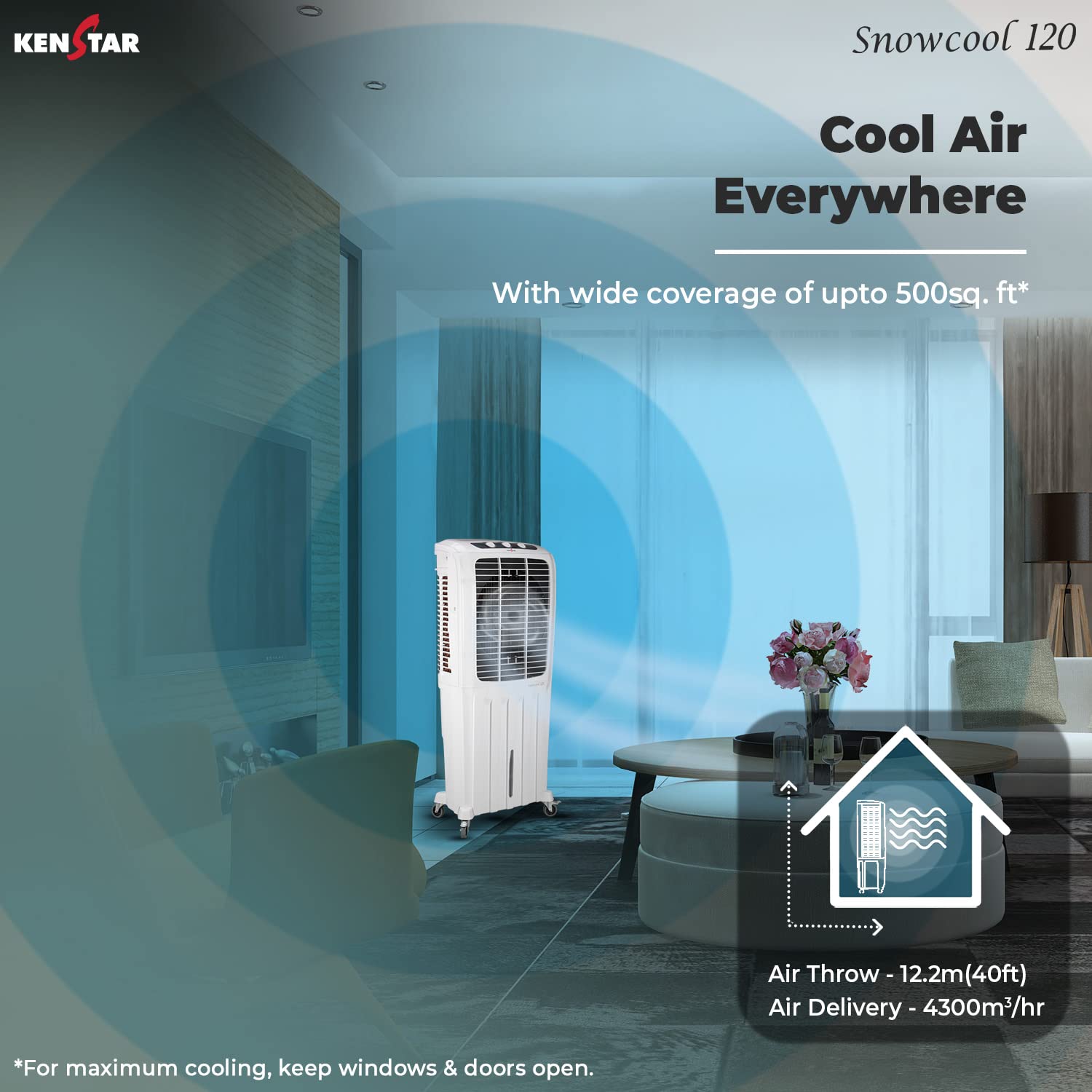 Kenstar Snowcool HC 120 Desert Air Cooler White