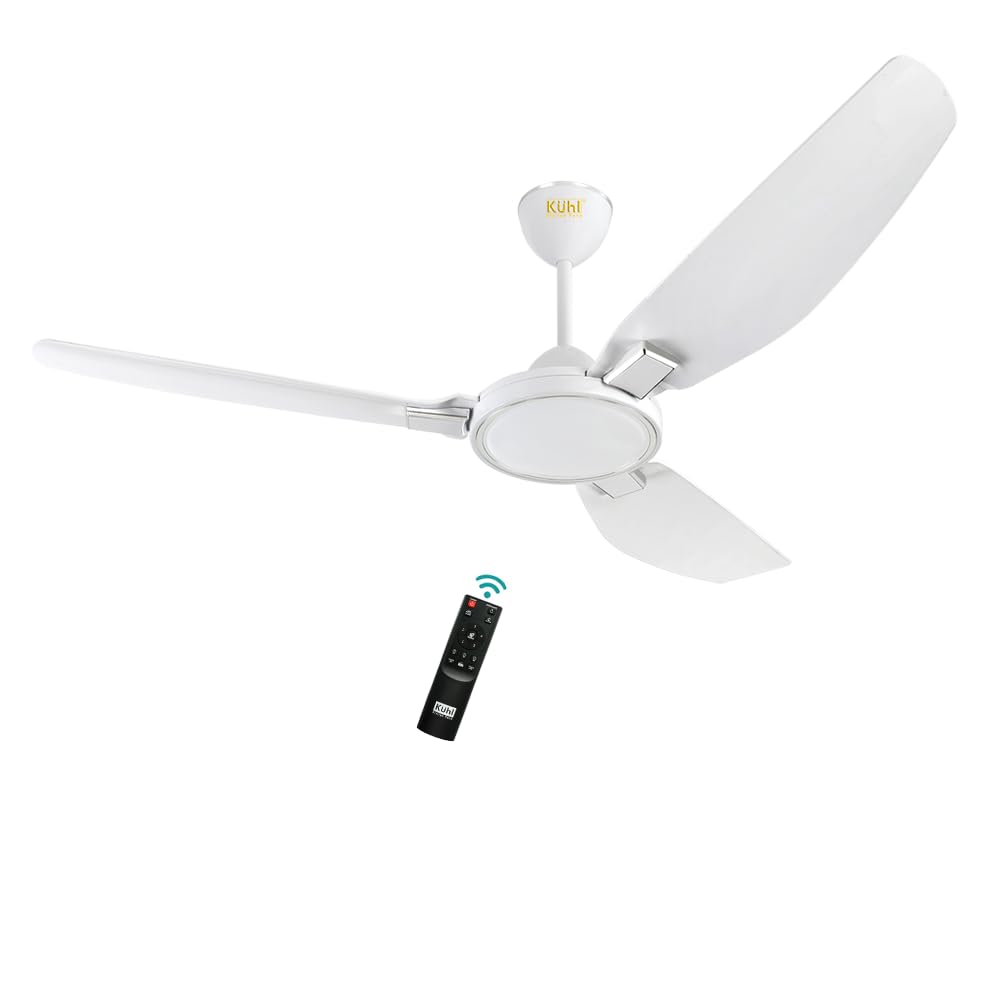 KUHL Brise Plus E3 1320 mm 65% Power Saving BLDC Ceiling Fan | BEE 5 Star Rated & ISI Marked | High Air Flow White