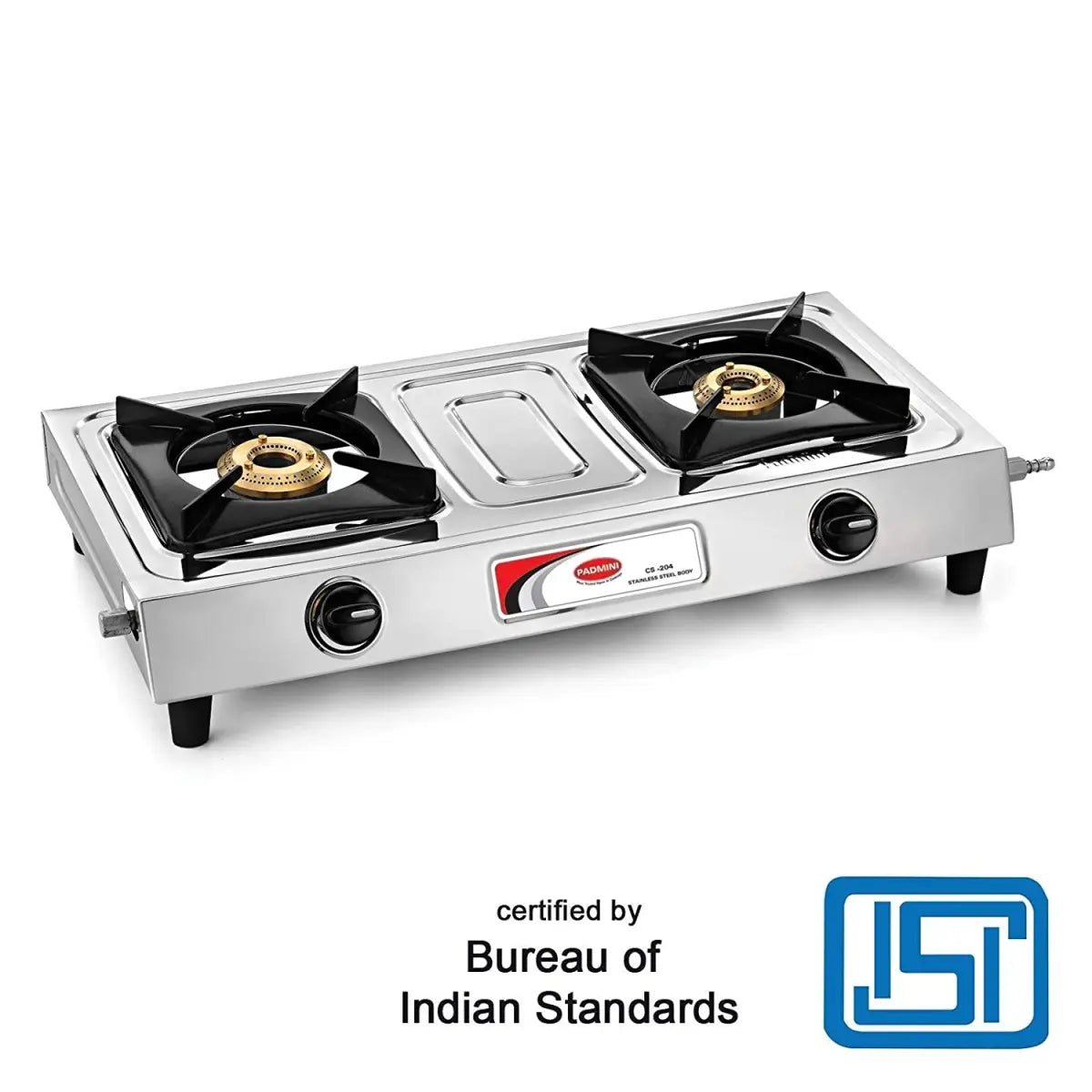 Padmini Gas Stove, 2 Burner, Silver (CS-201)