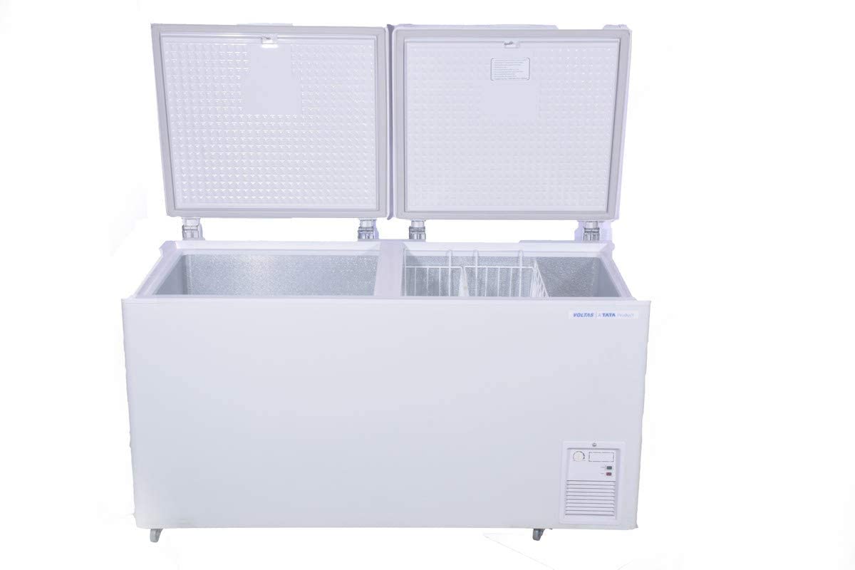 Voltas 500 DD CF Double Door Deep Freezer, 500 Liters, White