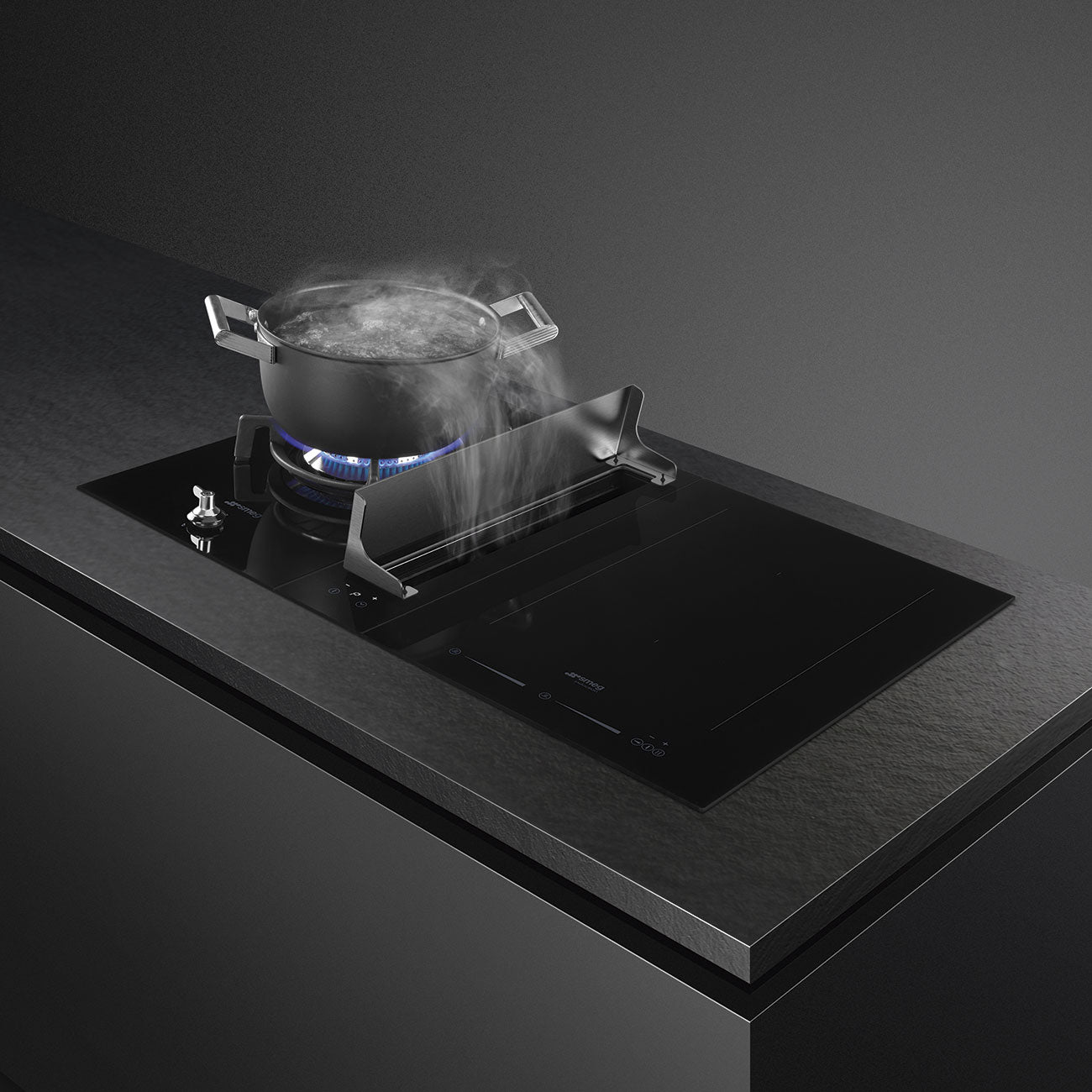 Smeg PV331CN Gas Hob: Stylish 1-Burner Cooktop with Flame Failure Safety Feature