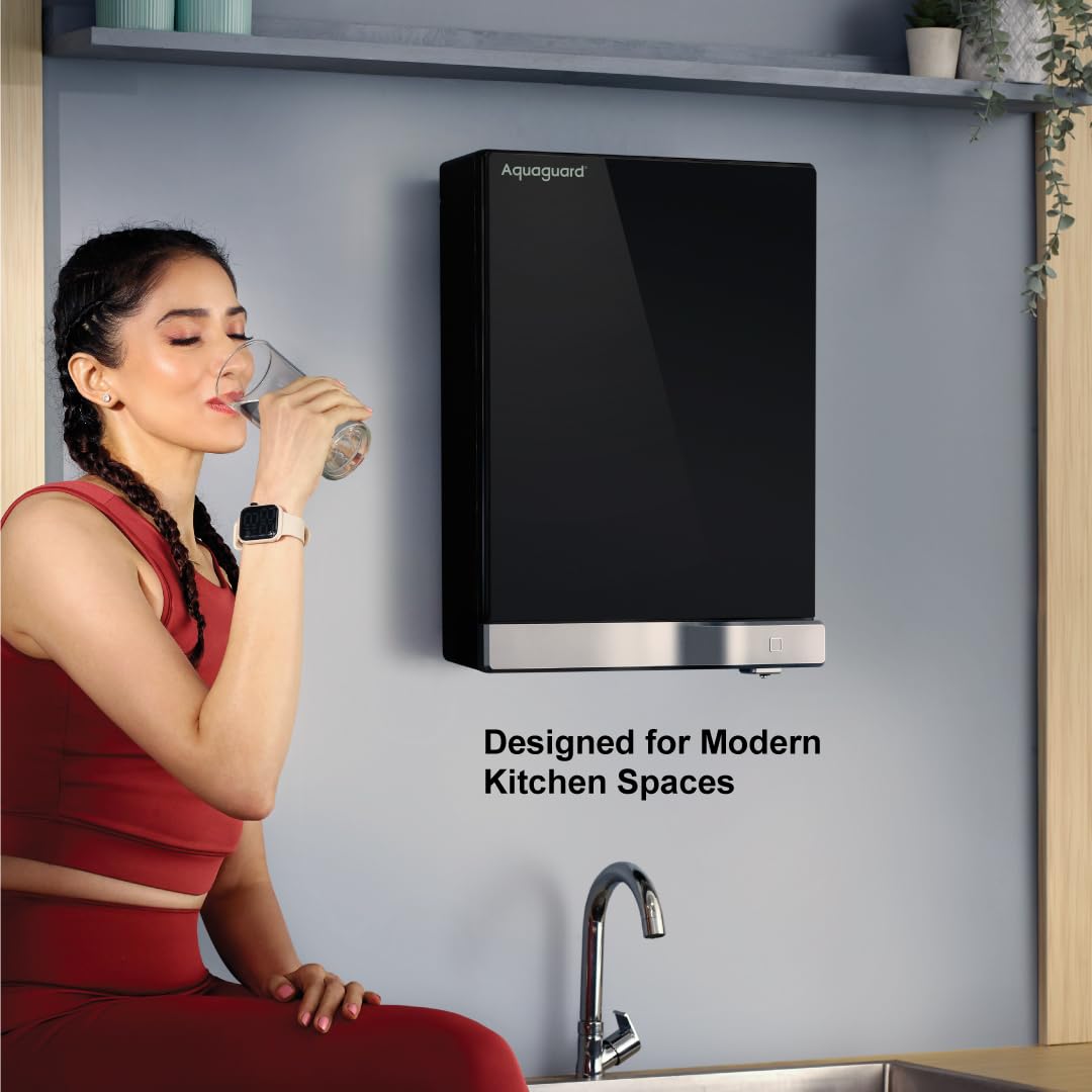 Aquaguard Slim Glass UV Storage Water Purifier | Instant with 2.5L Capacity | Water Quality Indication | Active Copper Tech | Suitable for Municipal Water, Not Suitable for Borewell/Tanker Wa